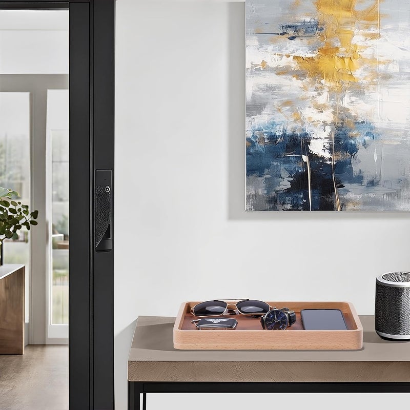 Procase Wooden Valet Tray for Men, Wood Catch-All EDC Organizer, Nightstand, Entryway Bedside Dump Holder, for Wallets, Keys, Watches, Phones, Loose Change, Trinkets -LightBrown - Image 2